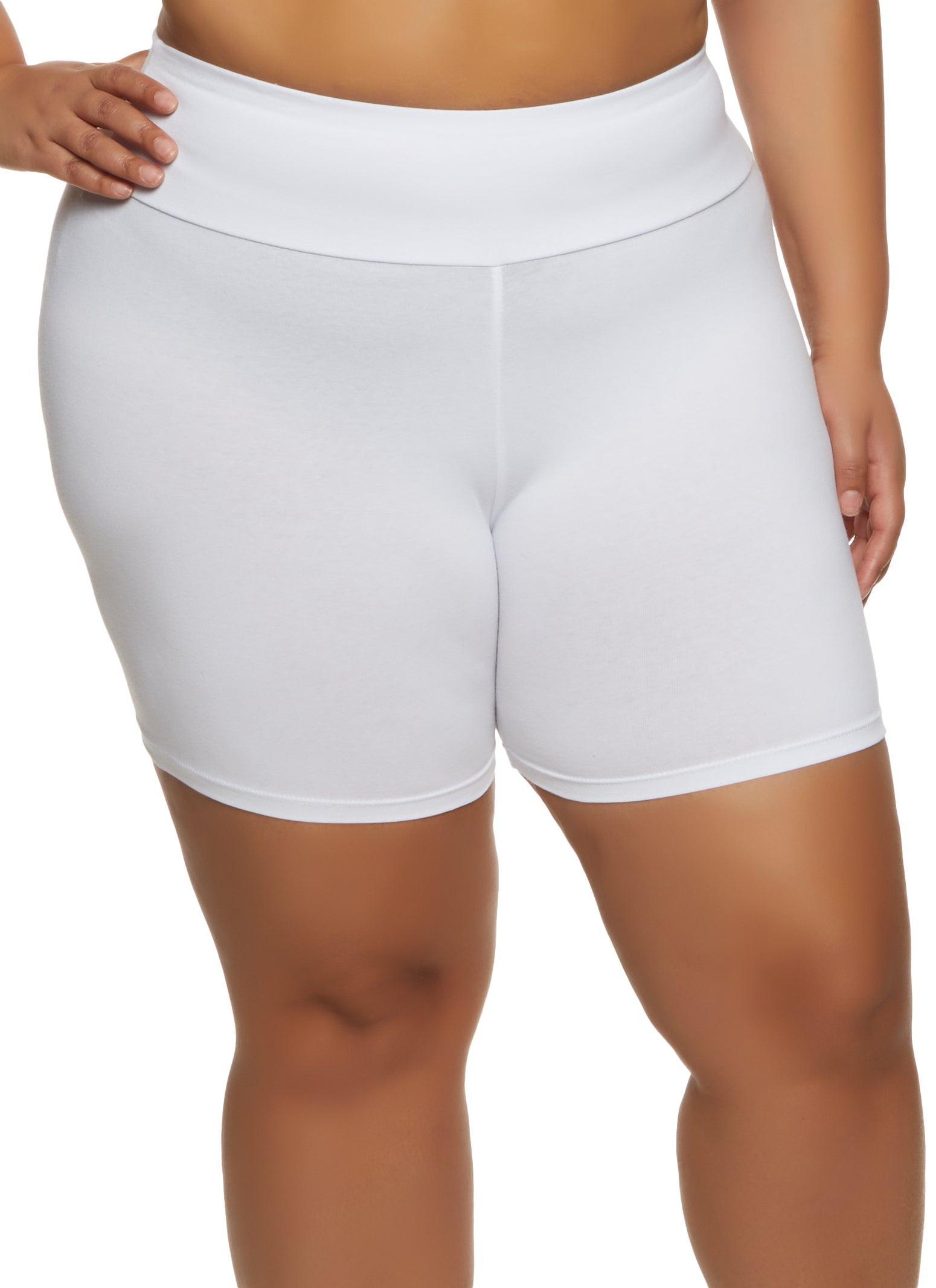 Womens Plus Size Wide Waistband Bike Shorts Product Image