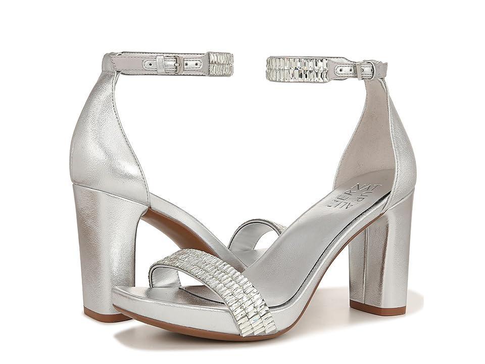 Naturalizer Joy-Sparkle Ankle Strap Metallic Rhinestone Block Heel Dress Sandals Product Image