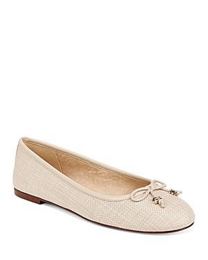 Sam Edelman Felicia Luxe Raffia Bow Detail Ballet Flats Product Image