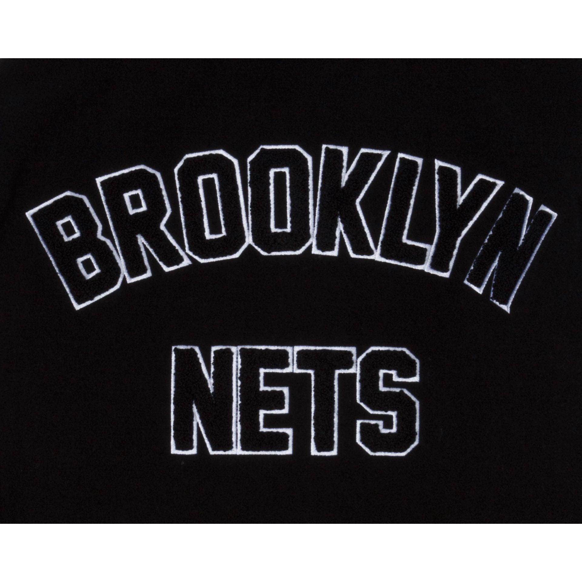 Brooklyn Nets Black Varsity Jacket Male Product Image