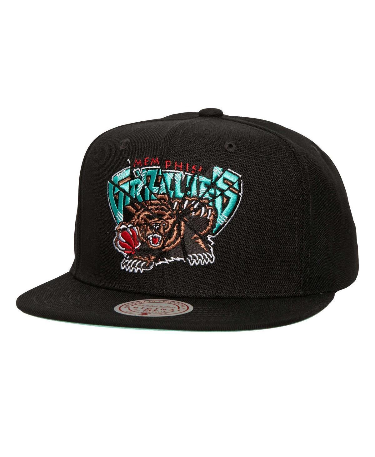 Mitchell & Ness Mens Black Memphis Grizzlies Shattered Snapback Hat Product Image