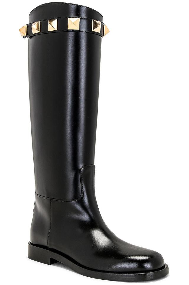 Valentino Garavani Womens Roman Stud Riding Boots Product Image