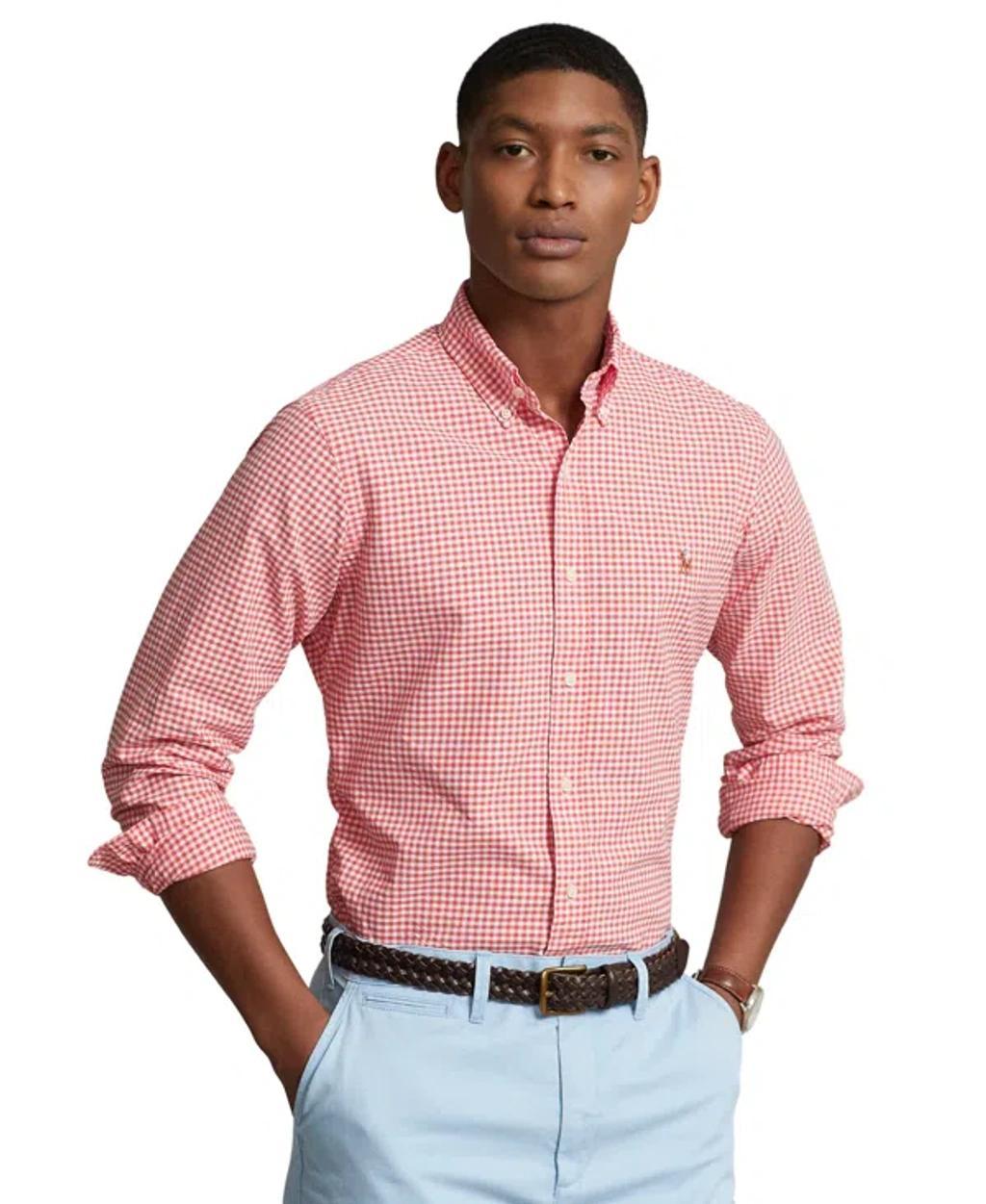 Polo Ralph Lauren Mens Classic-Fit Gingham Oxford Shirt Product Image