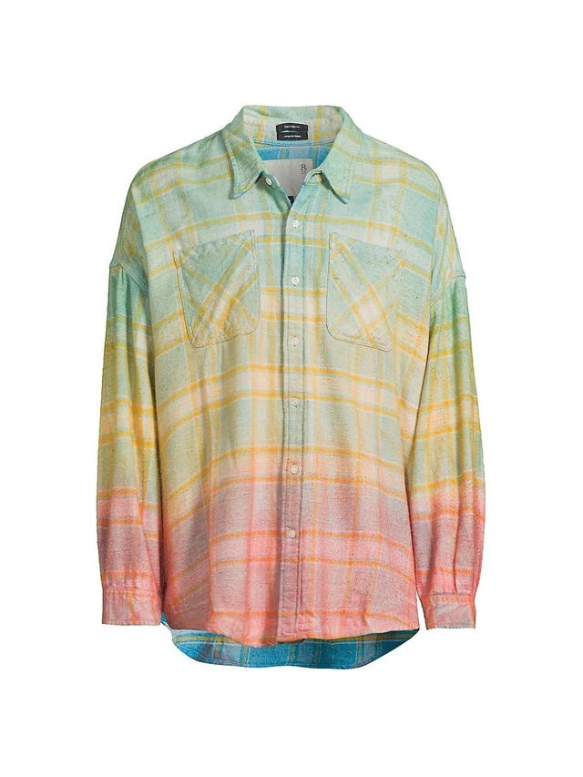 Mens Plaid Cotton Button-Front Shirt Product Image