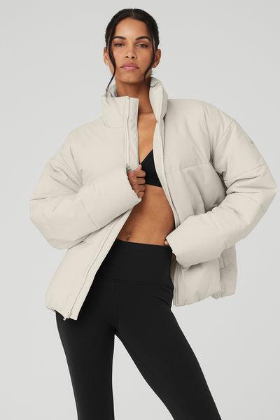 Stretch Woven Street Puffer - Bone Product Image