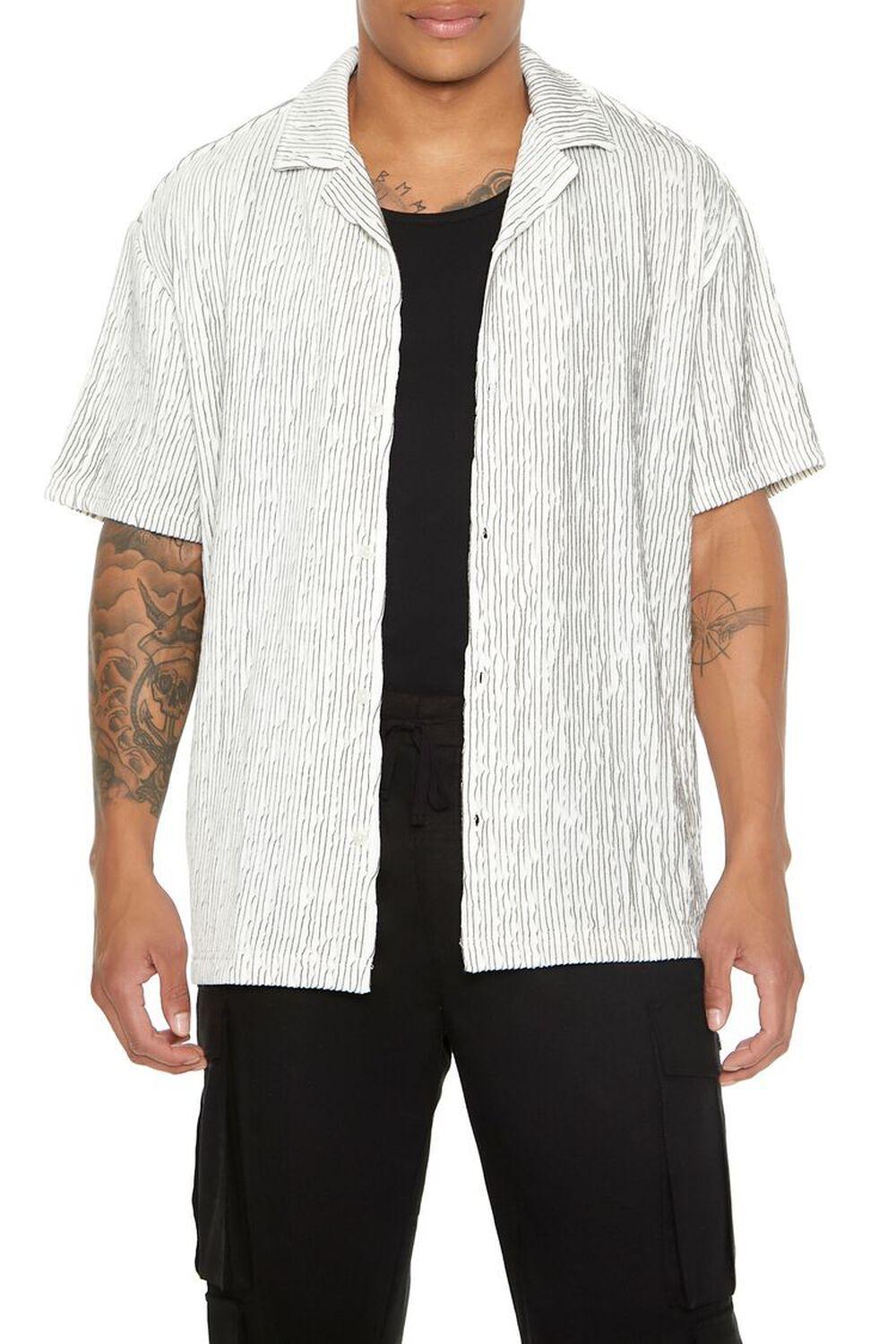 Textured Cuban-Collar Shirt | Forever 21 Product Image