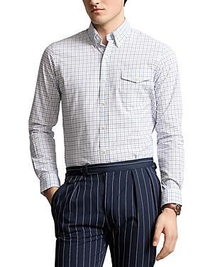 Classic Fit Poplin Shirt In White/blue Product Image