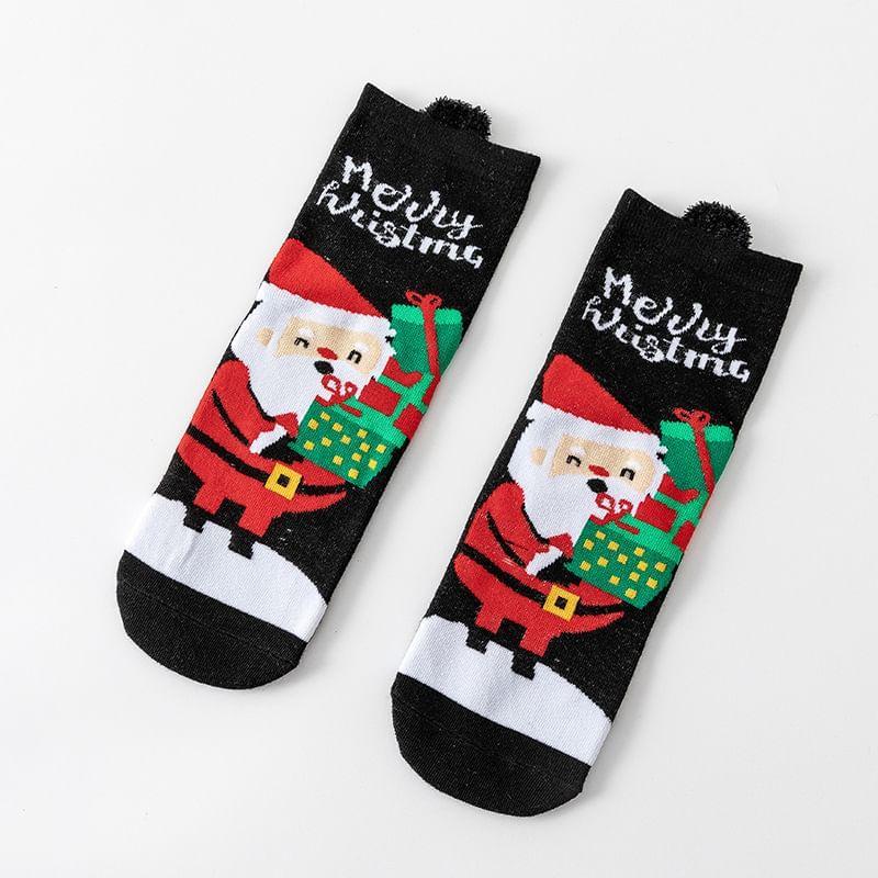 Christmas Cartoon Print Socks Product Image