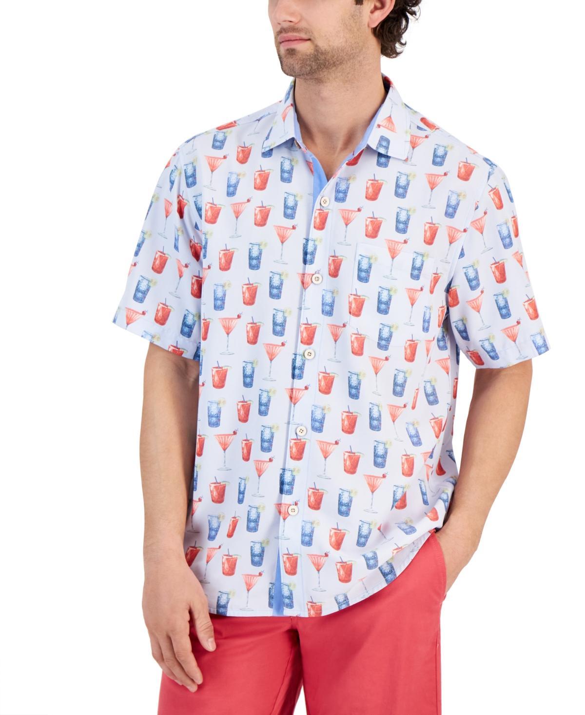 Tommy Bahama Mens Coconut Point Red White Cheers Printed Button-Down Shirt Product Image