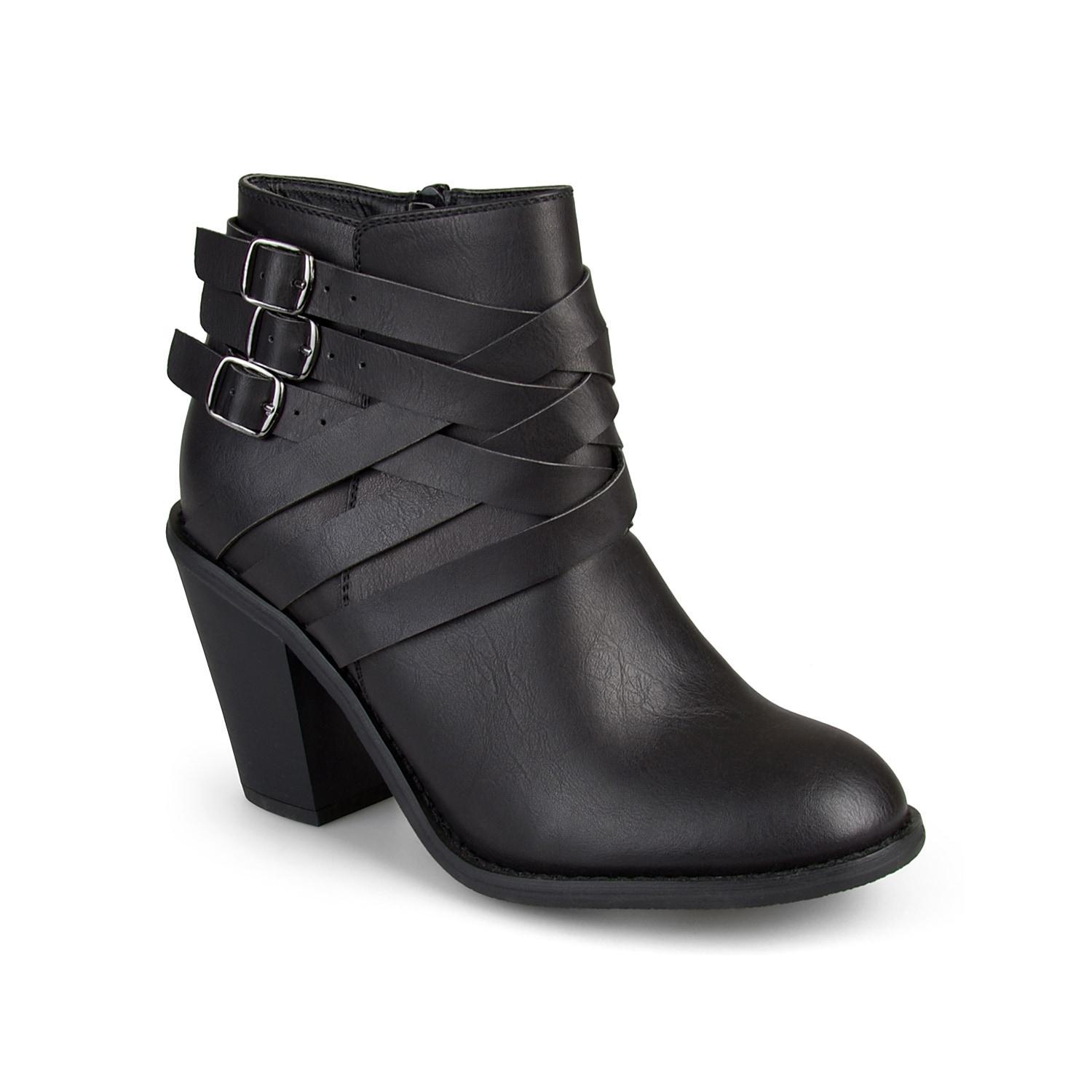 Journee Collection Wide Width Strap Wide Bootie | Womens | | | Boots | Bootie Product Image