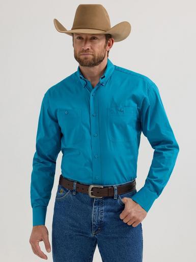 Wrangler® George Strait™ Long Sleeve Button Down Two Pocket Shirt | Men's SHIRTS | Wrangler® Product Image