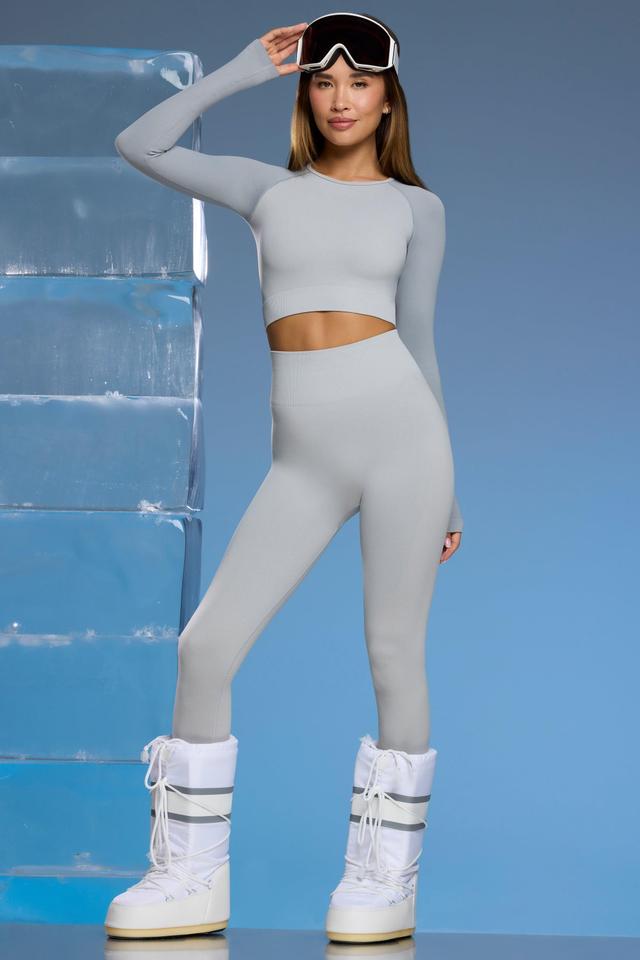 Petite Super Sculpt Base Layer Leggings in Light Grey Product Image