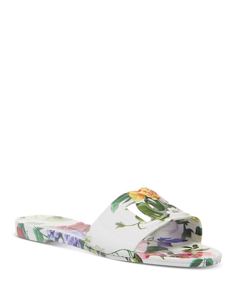 Womens Beachwear Floral Slide Sandals Product Image