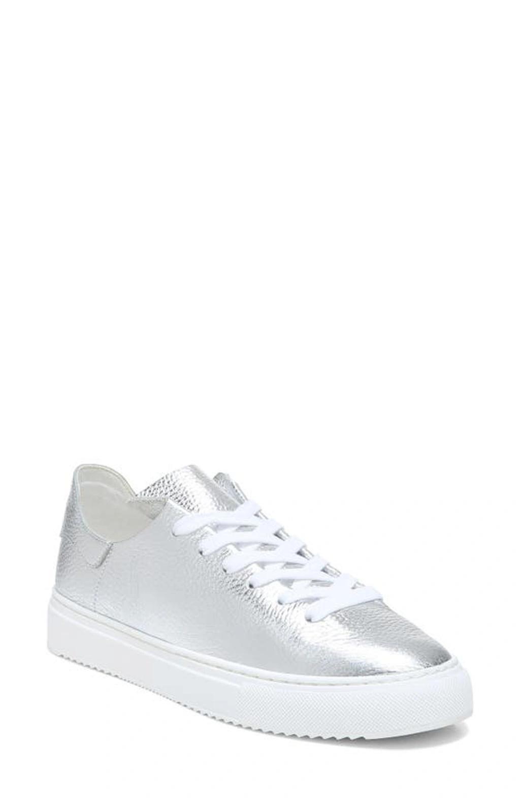 SAM EDELMAN Poppy Womens Leather Lace-up Fashion Sneakers In Metallic Product Image