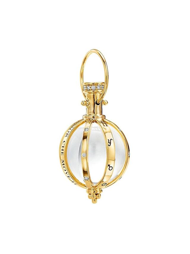 Womens Celestial 18K Yellow Gold, Diamond & Crystal Astrid Crystal Amulet Product Image