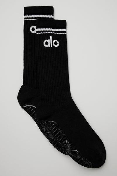 Women's Throwback Barre Sock - Black/White Product Image