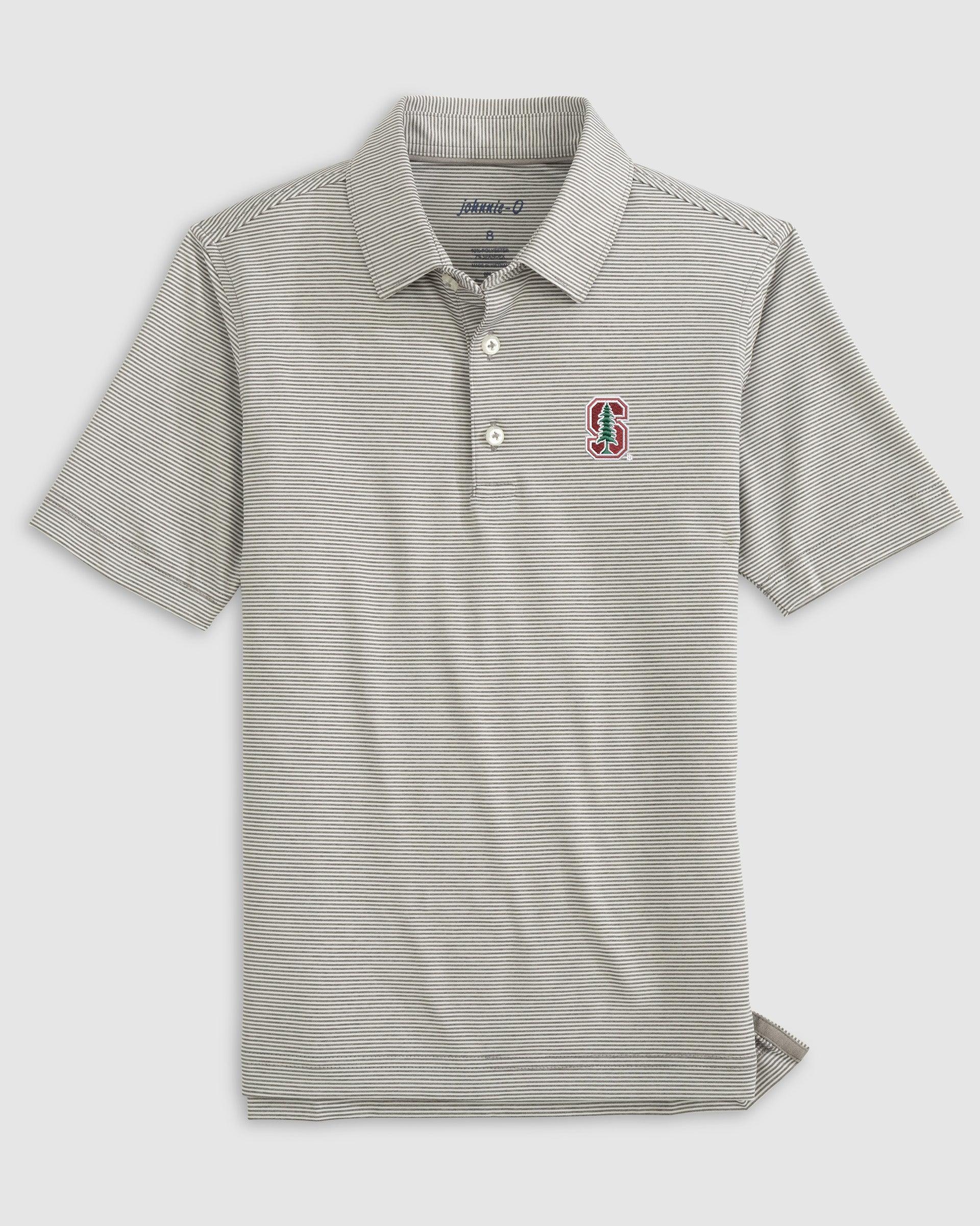 johnnie-O Stanford Lyndonn Jr. Striped Jersey Performance Polo Product Image