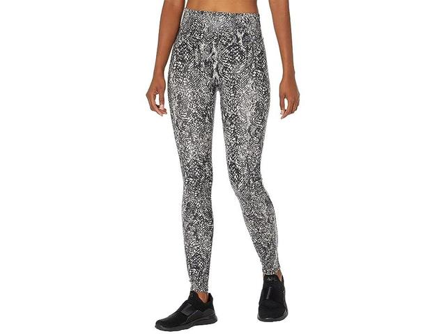 Spanx Faux Leather Snake Shine Leggings (Grey Snake) Women's Clothing Product Image