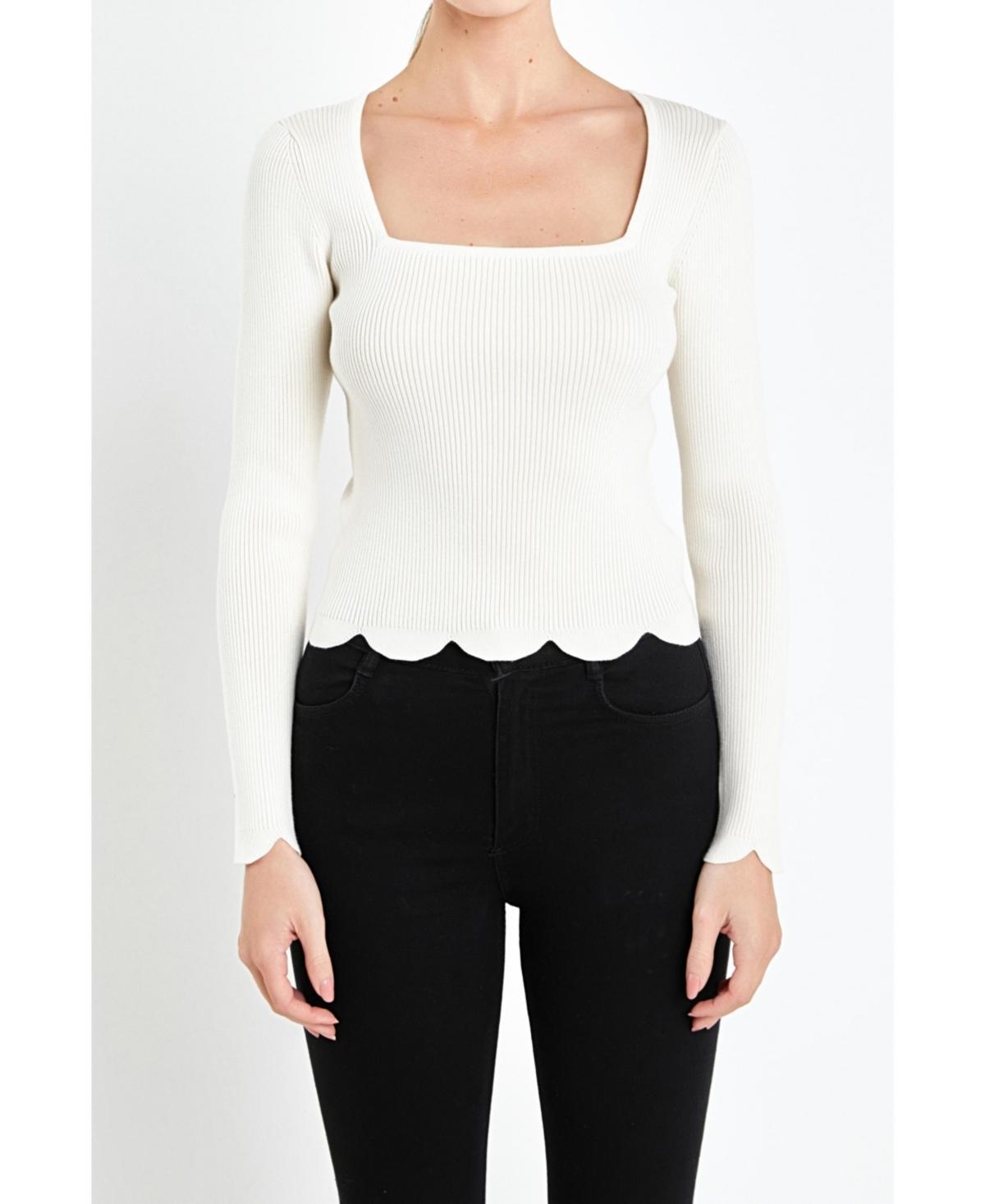 English Factory Scallop Hem Sweater Product Image