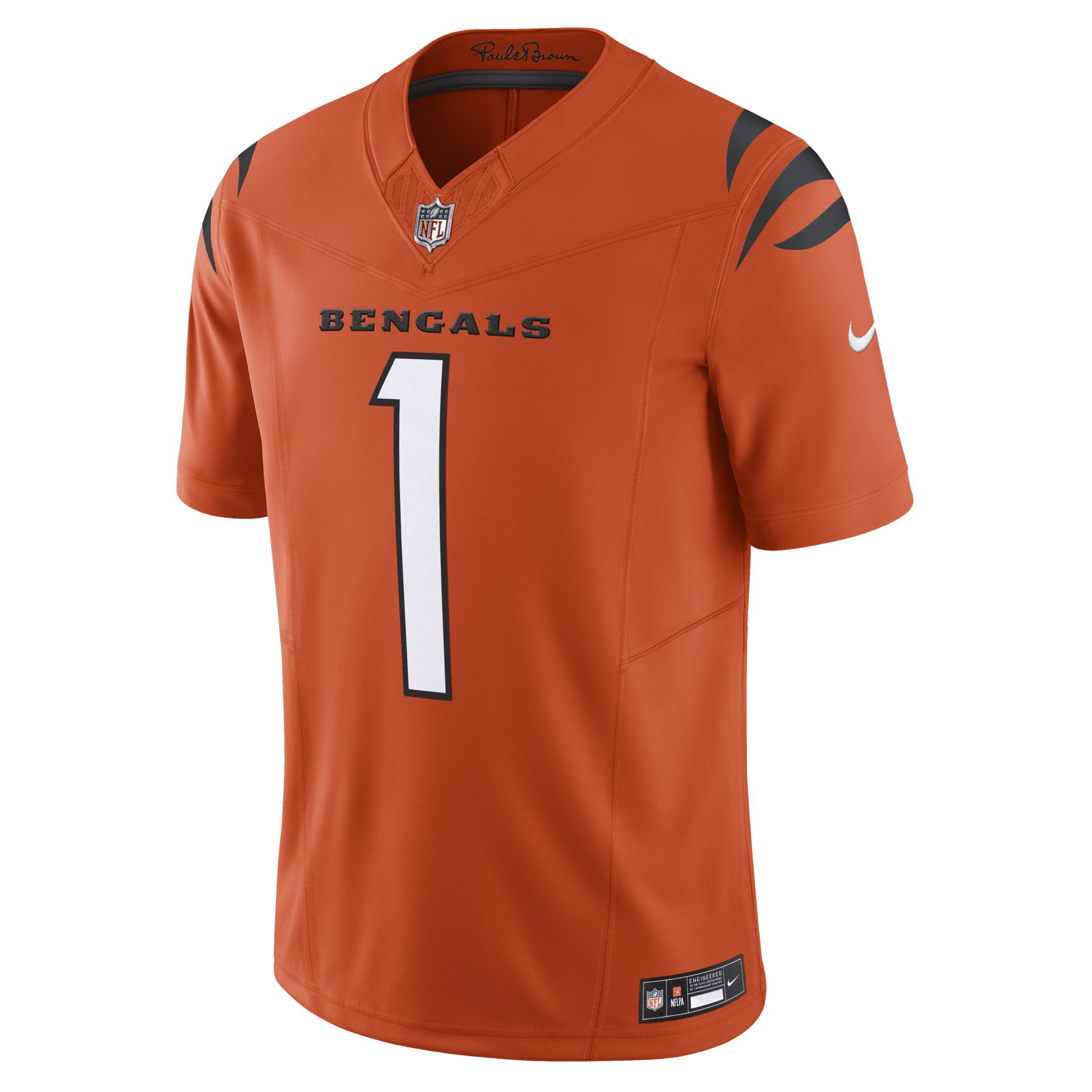 Mens Nike JaMarr Chase Cincinnati Bengals Vapor F.U.S.E. Limited Alternate 1 Jersey Product Image