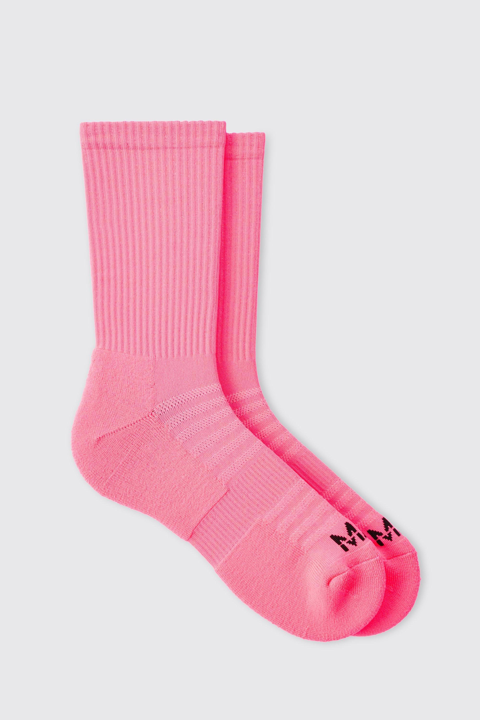 Man Active Neon Running Crew Socks | boohooMAN USA Product Image