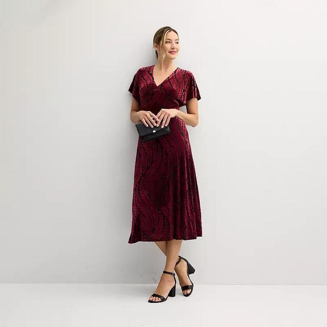 Womens Taylor Dolman Sleeve Velvet Burnout Dress Product Image