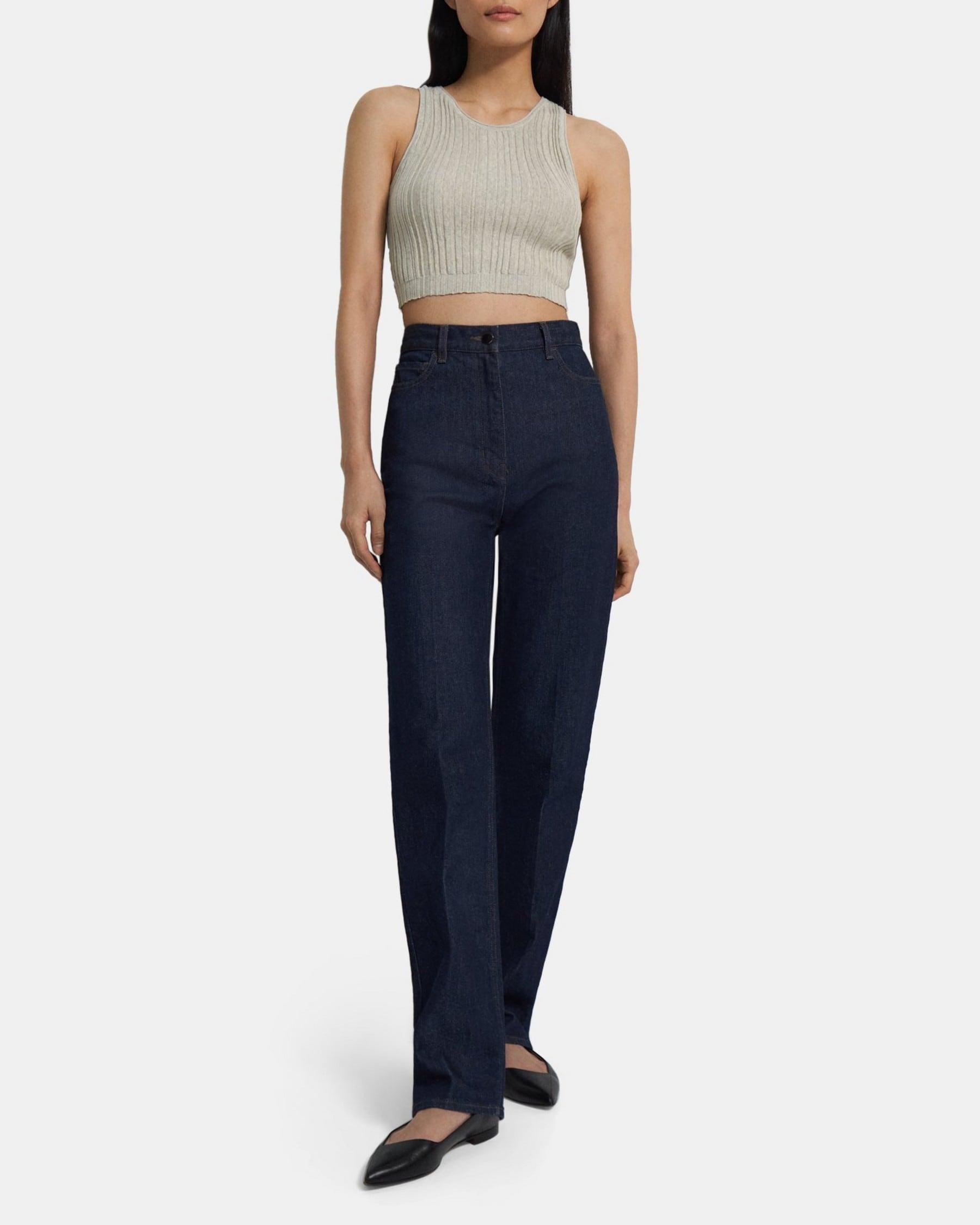 Cropped Tank in Cotton-Cashmere Product Image