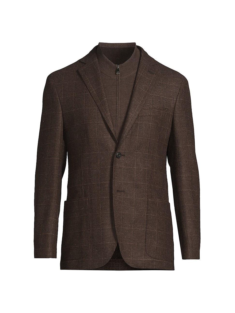 Mens ID Wool-Cashmere Plaid Jacket Product Image