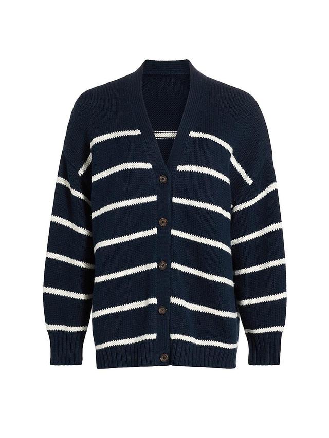 Womens Chloe Striped Cotton Cardigan Product Image