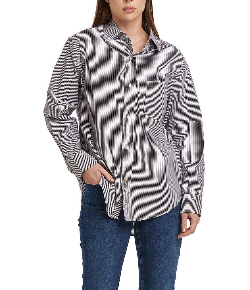 Dear John Lola Oversized Collared Long-Sleeve Button-Down Shirt Product Image