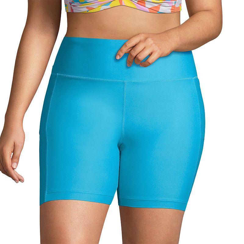 Plus Size Lands End 6 Thigh-Minimizer Swim Shorts, Womens Product Image