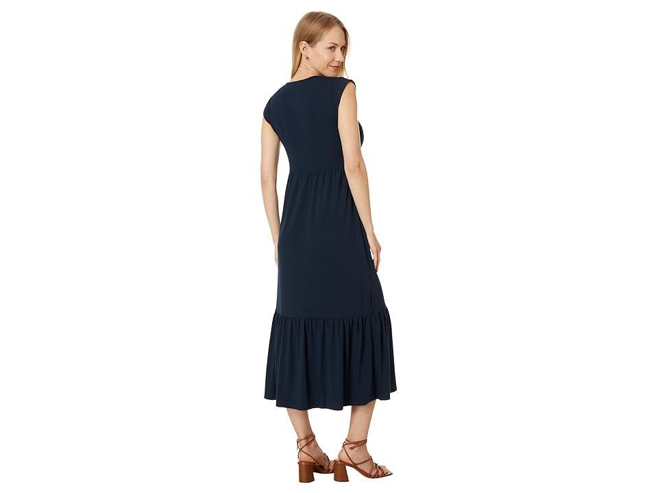 Tommy Hilfiger Solid Tiered Midi Dress (Mineral ) Women's Dress Product Image