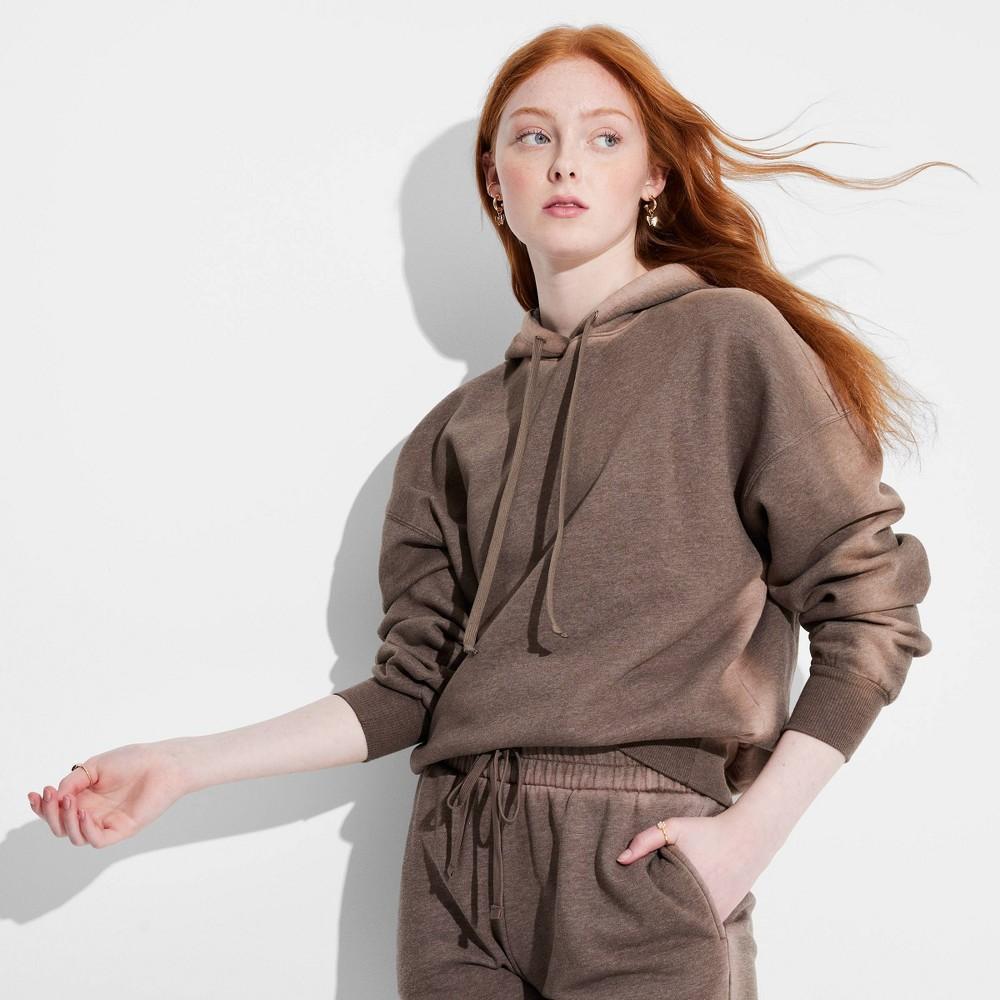 Womens Oversized Hoodie Sweatshirt - Wild Fable Pewter XXS Product Image