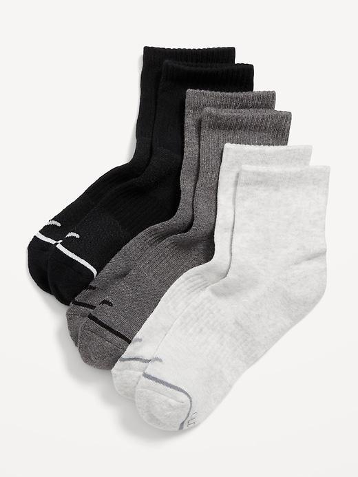 3-Pack Athletic Quarter Crew Socks for Women Product Image