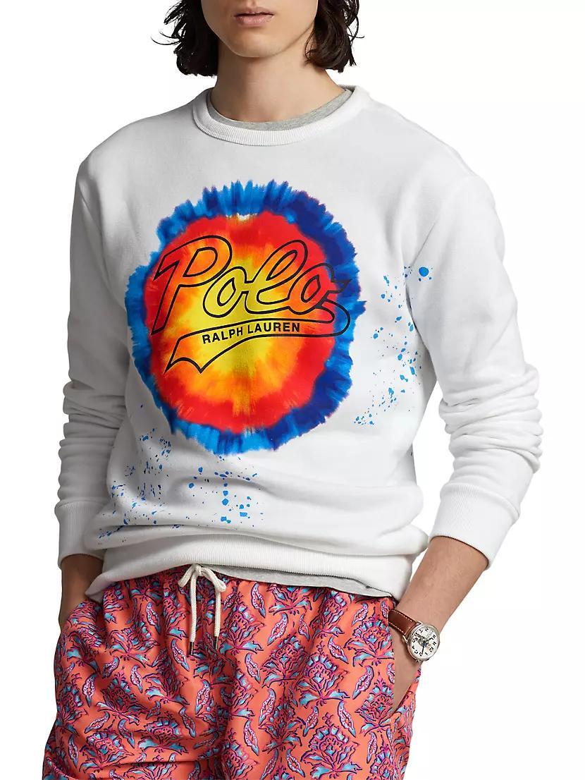 Tie-Dye Logo Fleece Crewneck Sweatshirt Product Image