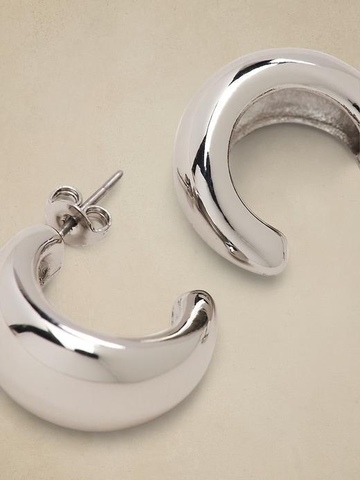 Chubby Curve Hoop Earrings Product Image