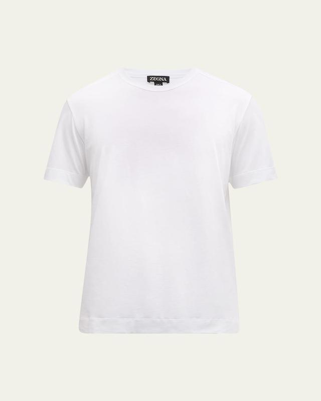 Mens Pure Cotton Crewneck T-Shirt Product Image