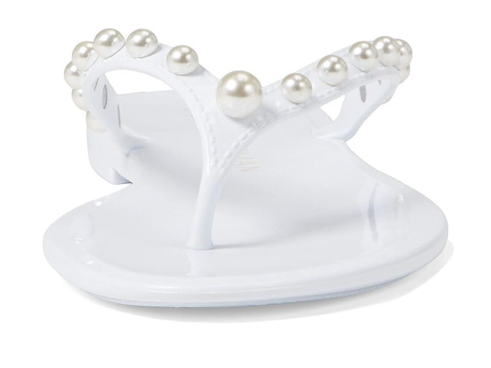 Womens Glide Jelly Imitation Pearl-Embellished Flip-Flops Product Image