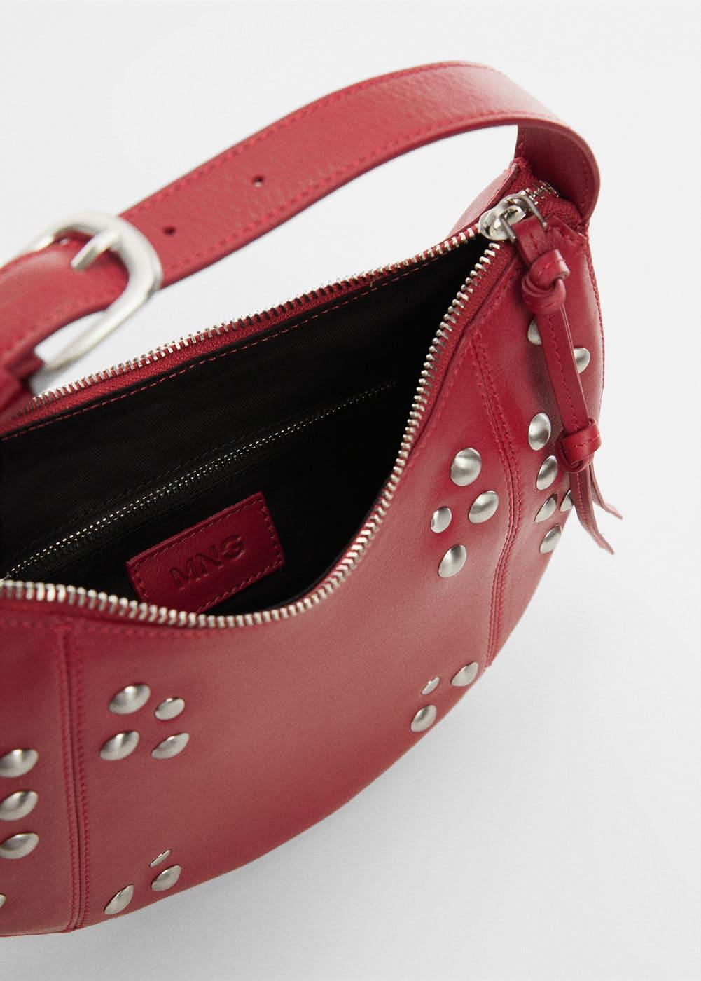 MANGO - Stud leather bag - One size - Women Product Image