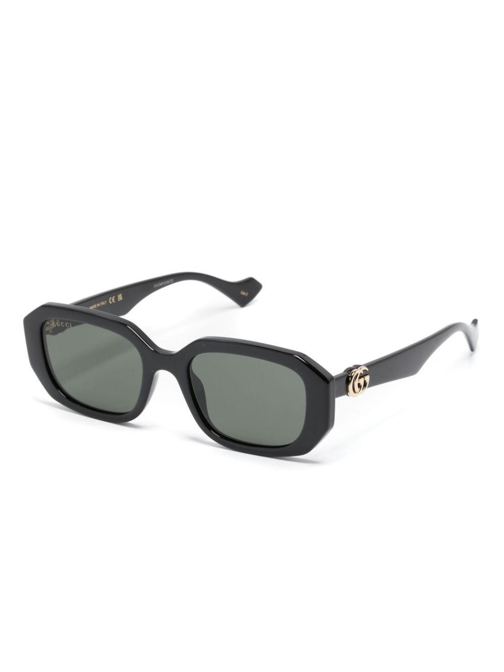 Gg Sonnenbrille Mit Geometrischem Gestell In Black Product Image