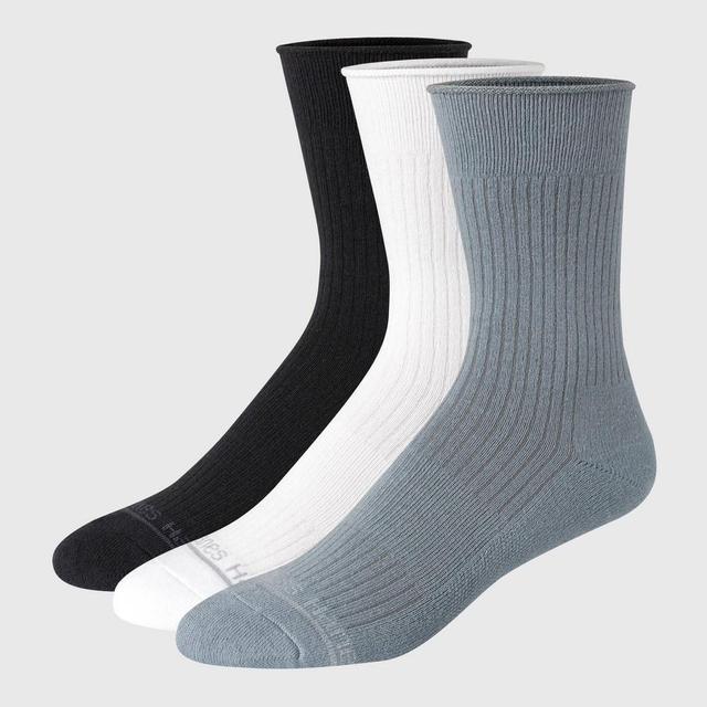 Hanes Originals Premium Mens SuperSoft Crew Socks 3pk 6-12 Product Image