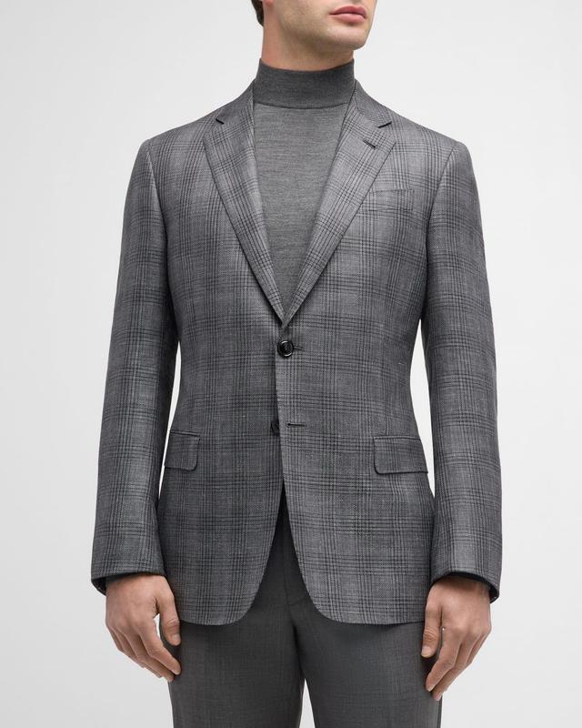 Mens Plaid Windowpane Blazer Product Image