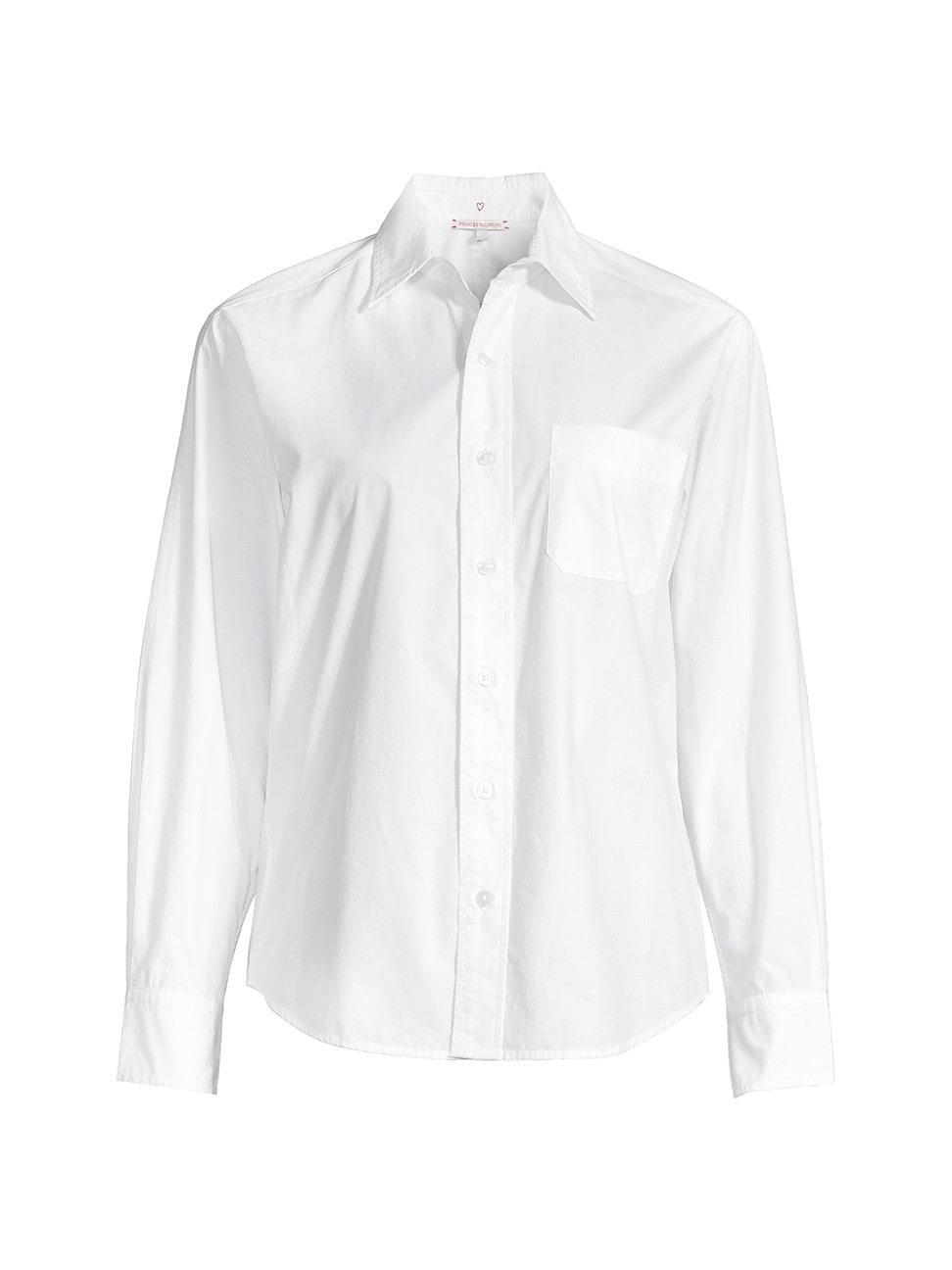 Womens Perfect Poplin Button-Front Shirt Product Image