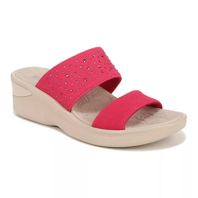 Bzees Sienna Bright Womens Wedge Sandals Pink Product Image