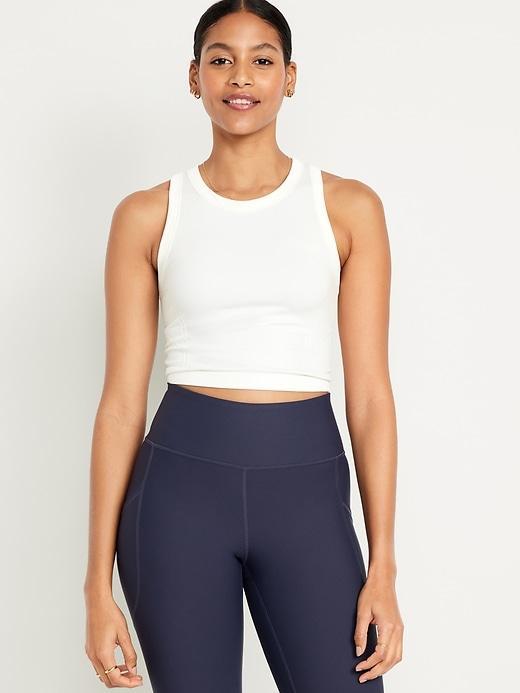 Fitted Seamless Crop Tank Top Product Image