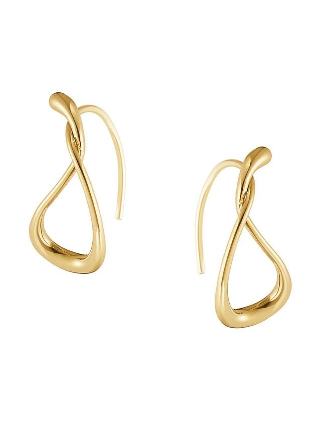 Womens Mercy 18K Yellow Gold Small Twisted Drop Earrings Product Image