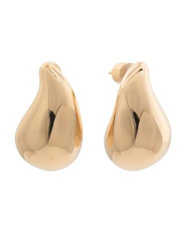 14K Gold Teardrop Bold Earrings For Women Product Image