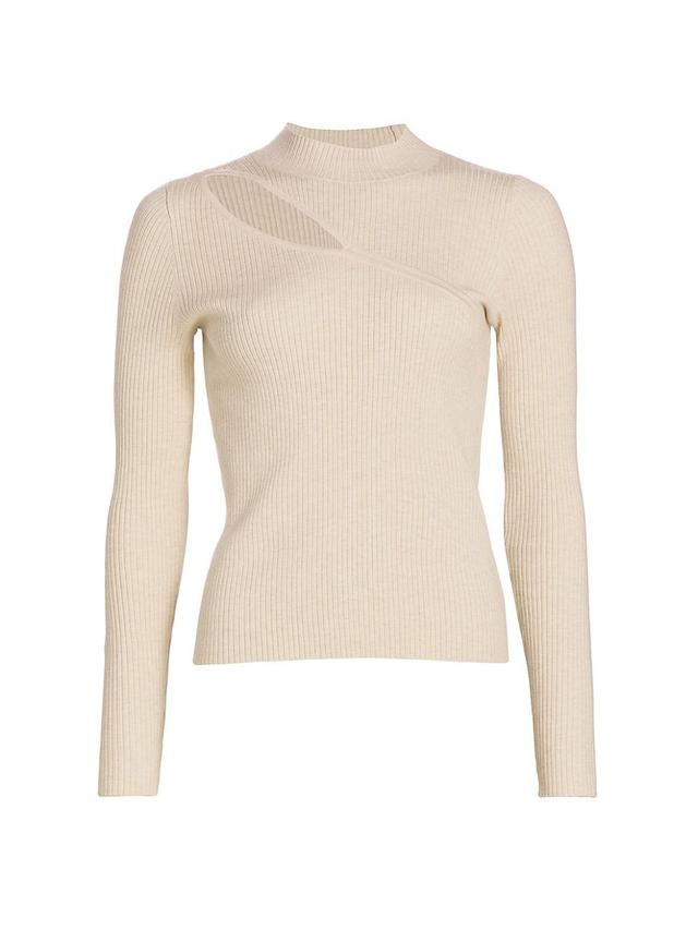 Womens Valentina Rib-Knit Slash Top Product Image