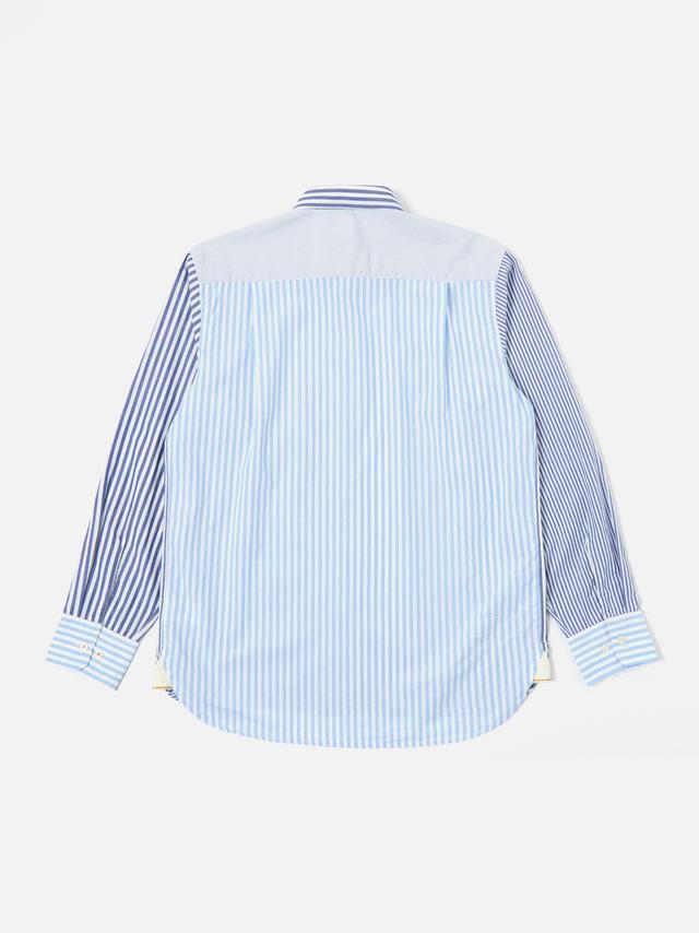 Universal Works Square Pocket Shirt in Blue Classic Stripes Product Image