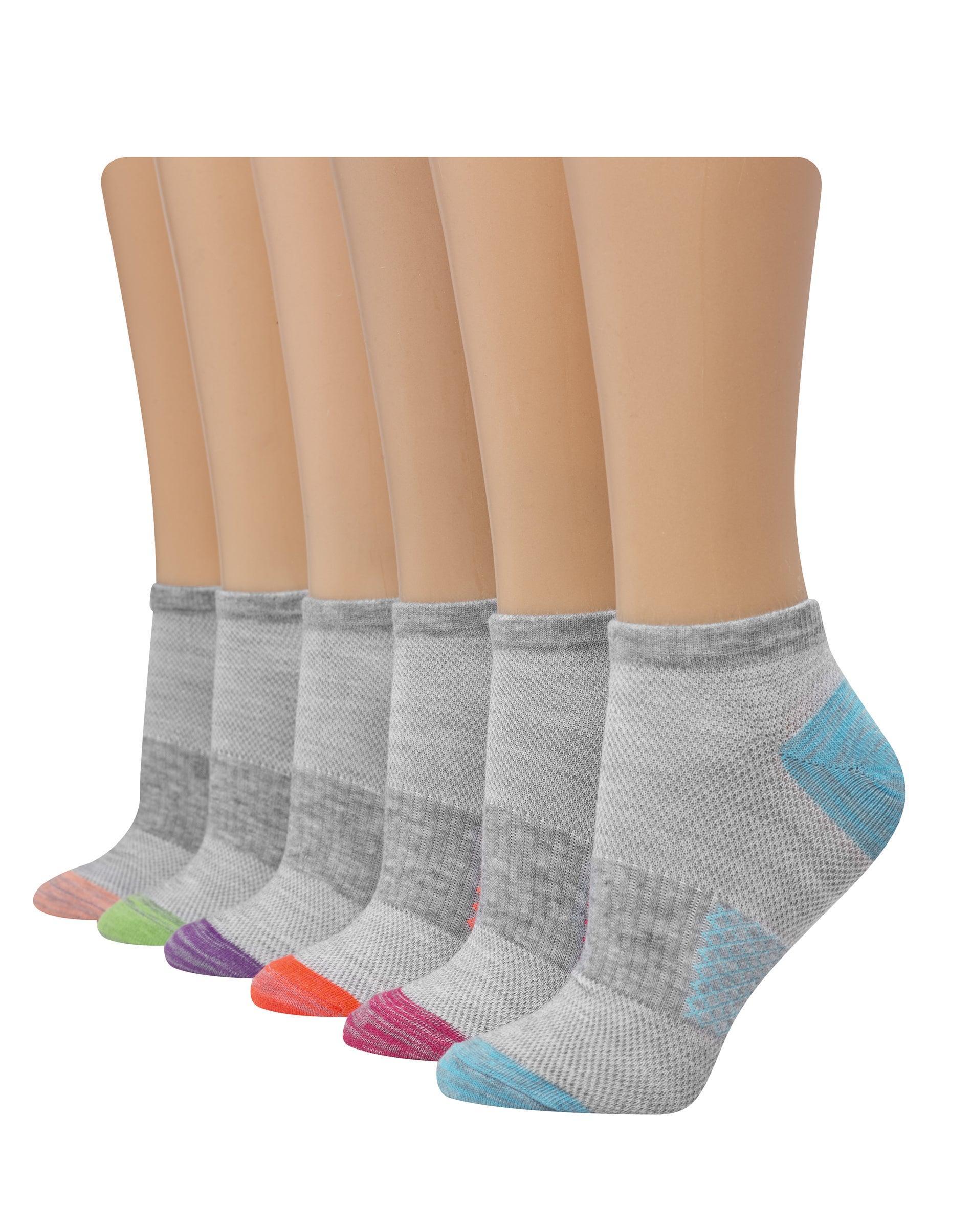 Hanes X-Temp Womens No Show Socks, 6-Pairs White 5-9 Product Image